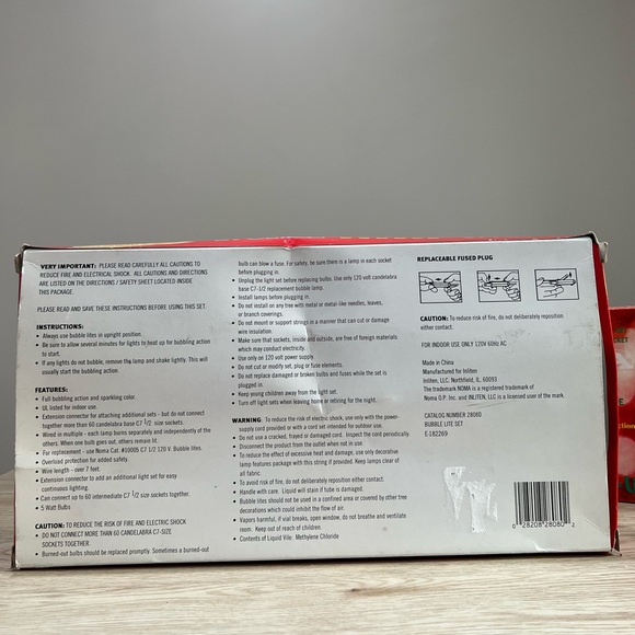 NOMA BUBBLE- LITES Nostalgia Series 1 String Lites & 3 Replacement Bulbs - Picture 7 of 16